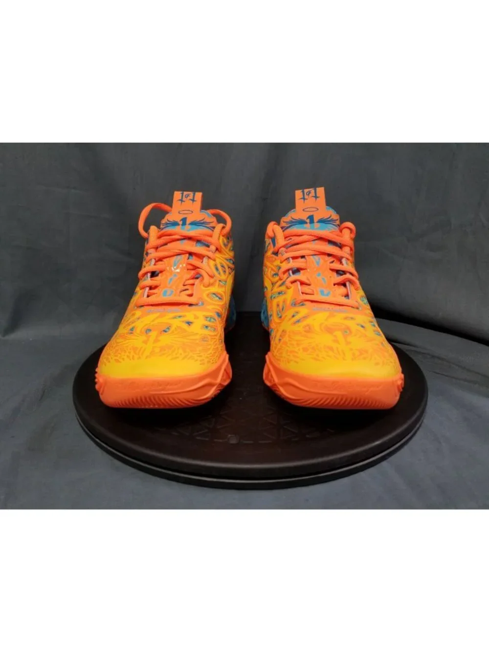 Puma LaMelo Ball MB.04 Graffiti JR Bright Aqua-Heat Fire Boys Size 4 NEW NO BOX!